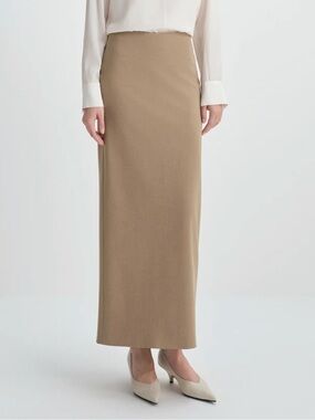 Susan Bristol sz 8 tan skirt long midi/maxi classic preppy equestrian y2k 90’s